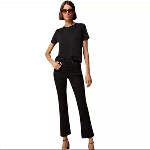 Jcrew Midrise Kickout Jean Black